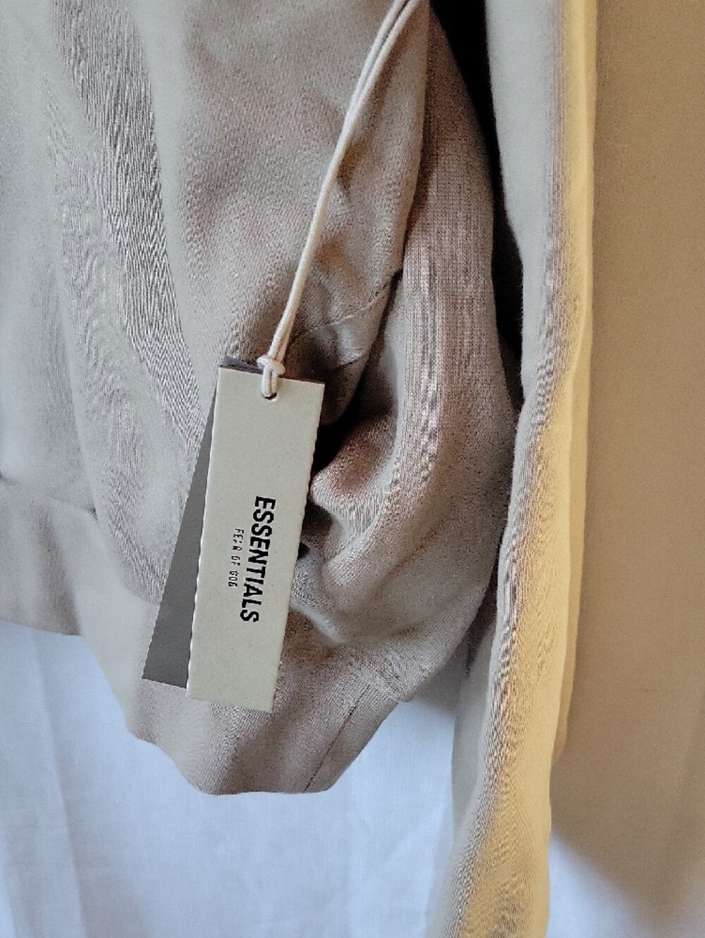 Essentials Fear Of God Autentic Dusty Beige Hoodie Size L New WT - Picture 5 of 8